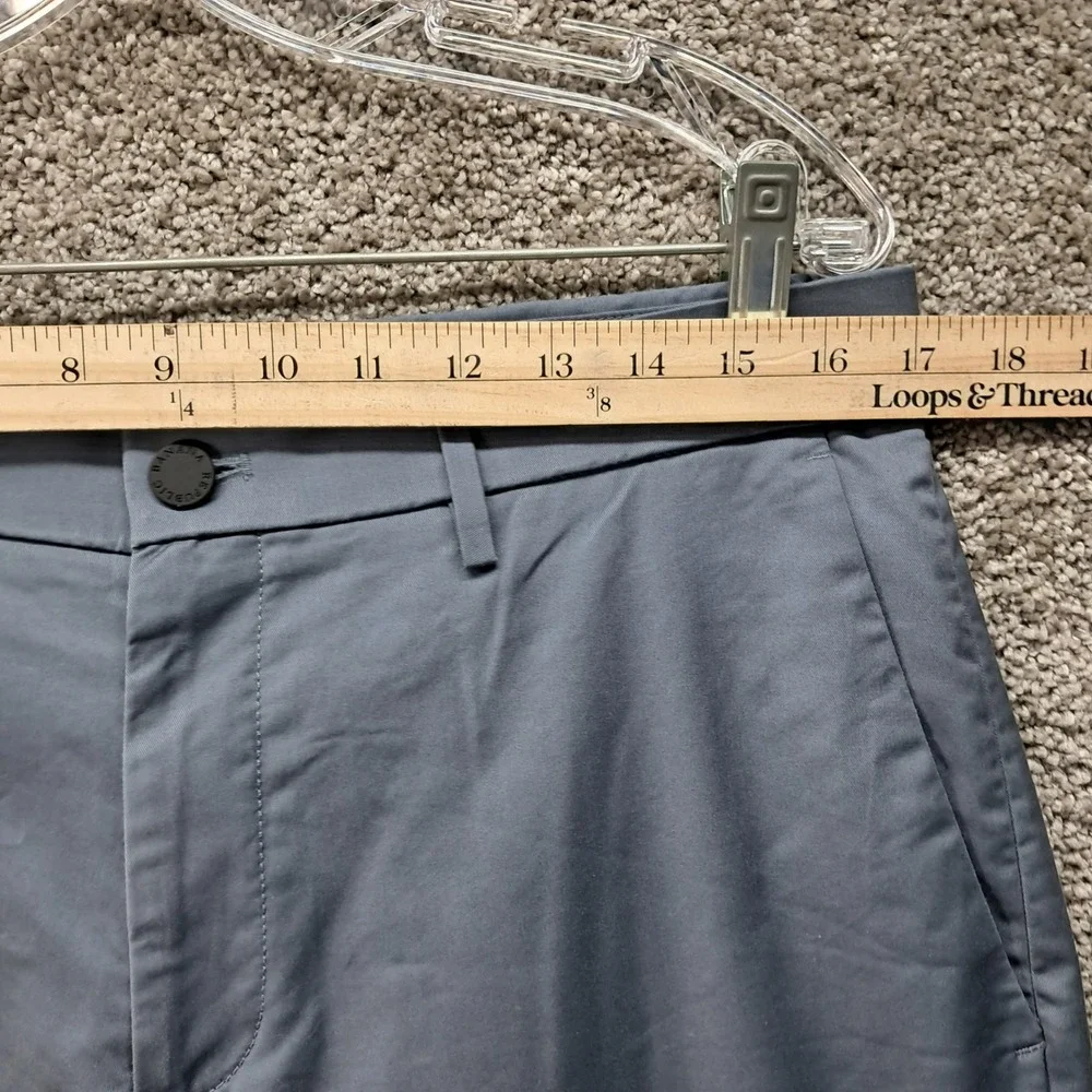 Banana Republic Mens Slim Fit Chinos Blue Gray Cotton Blend Stretch Pants 34x32